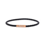 Etruscan Black Braided Leather Bracelet